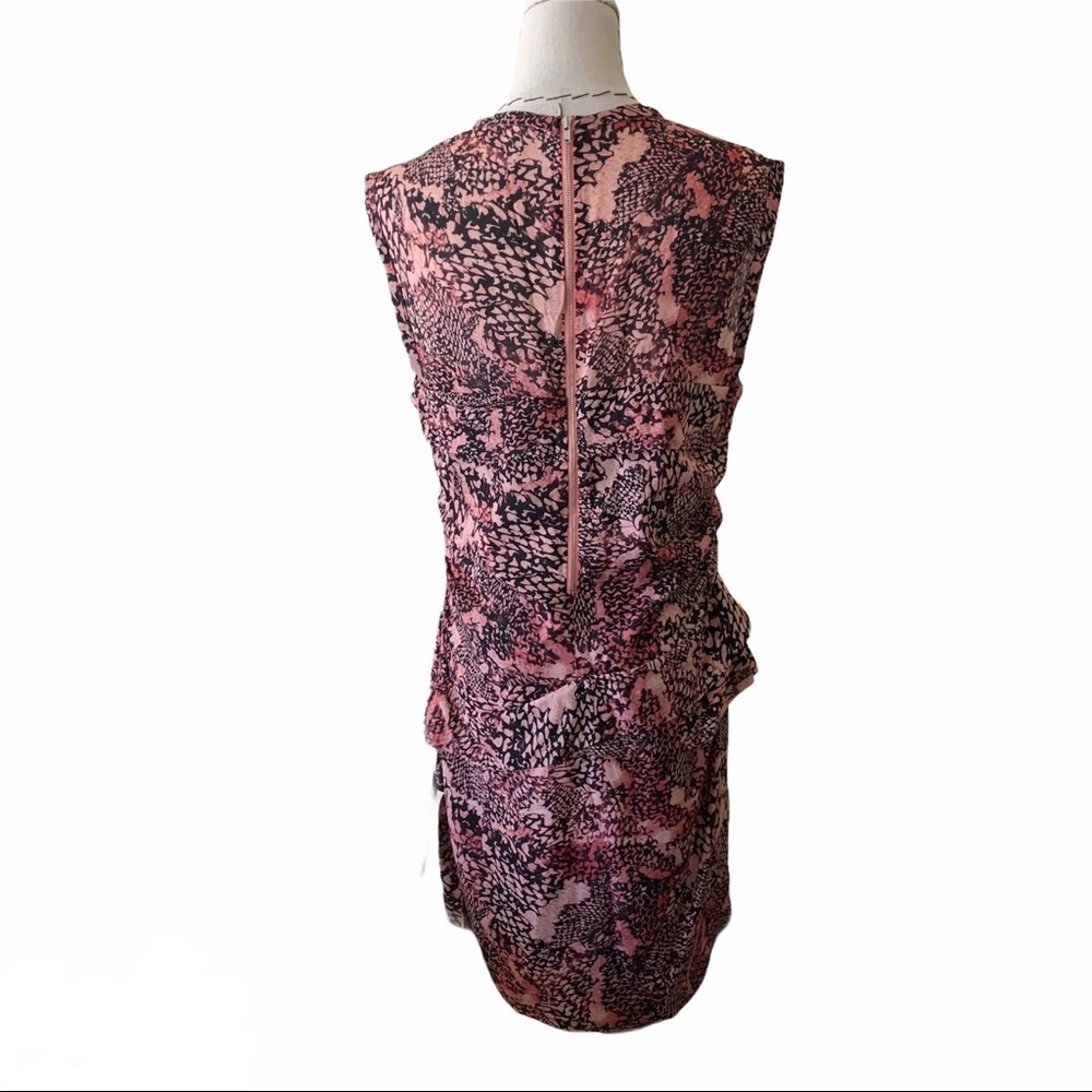 IRO Carly Silk Dress Snake Print Ruffle Cocktail 3 - Picture 4 of 12